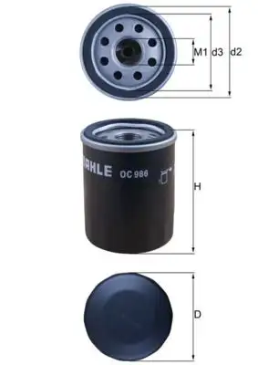 MAHLE OC986 Yağ Filtresi resmi