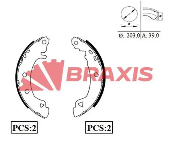 BRAXIS AC0030 Arka Fren Balatası 9950814 resmi