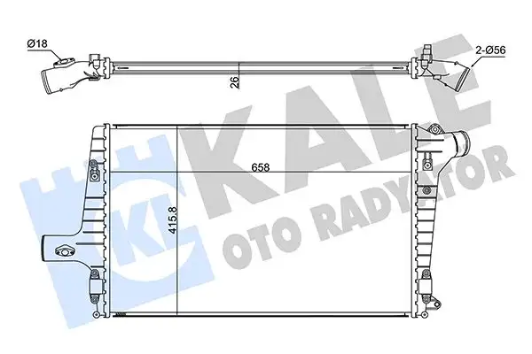 KALE 352380 Turbo Radyatörü 4B0145805A resmi