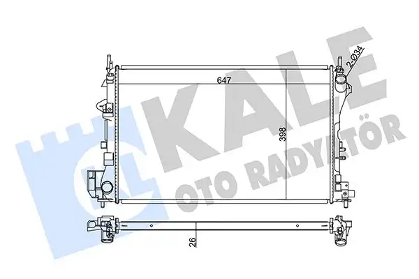 KALE 352200 Radyatör 24418338 resmi