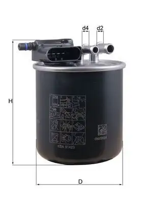 MAHLE KL949 Yakıt Filtresi A6420906352 resmi