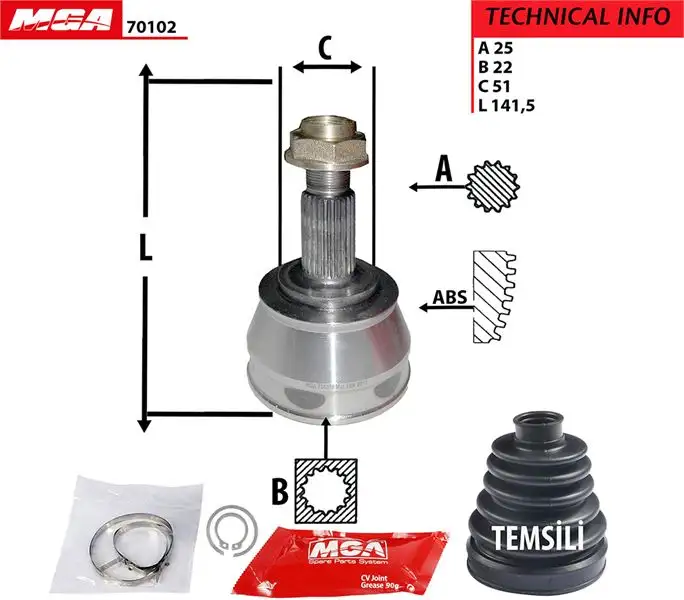 MGA 70102 Aks Kafası (Dış) 46307234 resmi