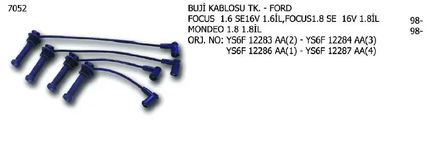 ÜNÜVAR 7052 Buji Kablosu resmi