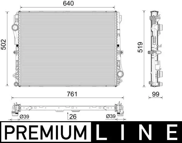 MAHLE CR2604000P Radyatör A0995006901 resmi