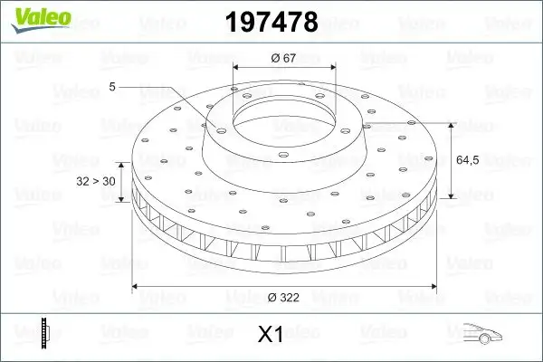 VALEO 197478 Ön Fren Diski A0004213012 resmi