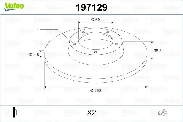 VALEO 197129 Arka Fren Diski resmi