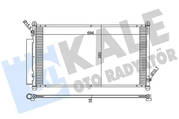 KALE 380600 Klima Radyatörü 80110SEMM02 resmi