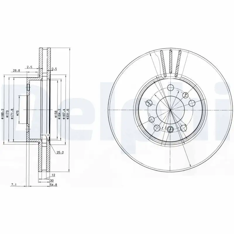 DELPHI BG3628 Ön Fren Diski resmi