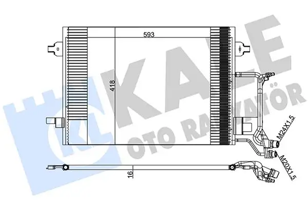 KALE 390800 Klima Radyatörü 8D0260403E resmi