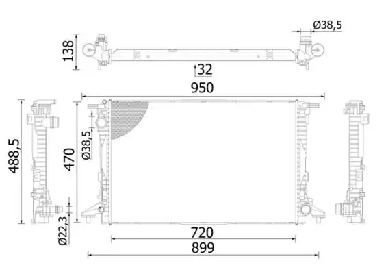 MAHLE CR2423000S Radyatör 5Q0121251EA resmi