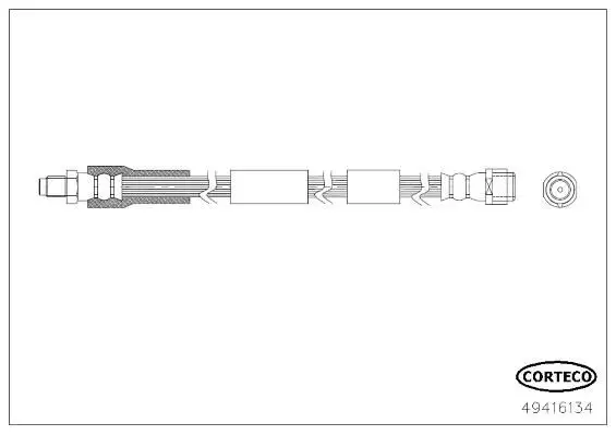 CORTECO 49416134 Ön Fren Hortumu A2054200248 resmi