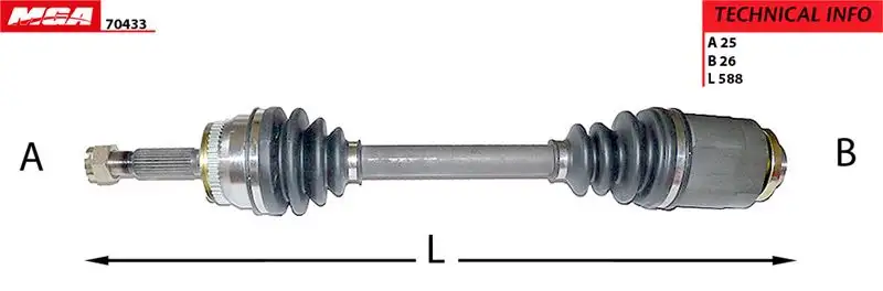 MGA 70433 Ön Aks (Sağ) 495001E650 resmi