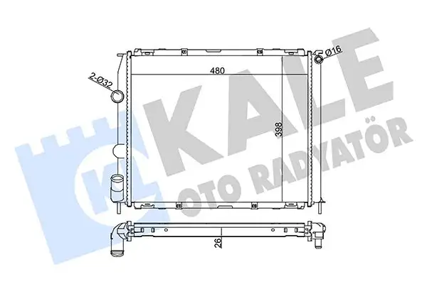 KALE 351895 Radyatör 7700430648 resmi