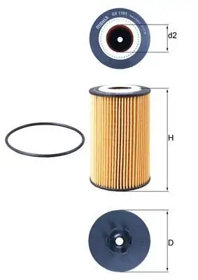MAHLE OX1161D Yağ Filtresi A1561840125 resmi