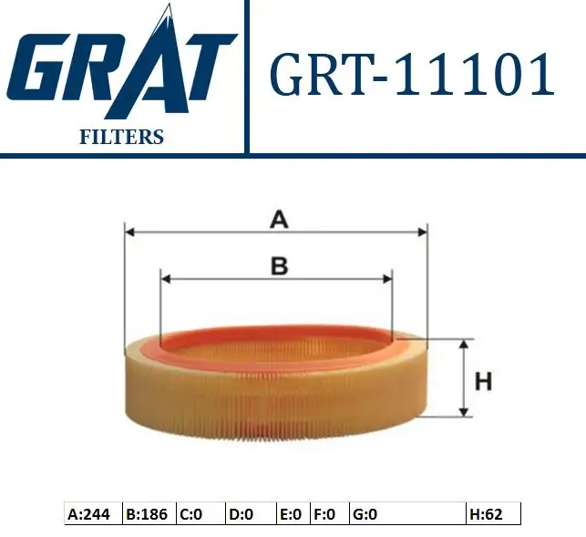 GRAT 11101 Hava Filtresi 7701349530 resmi