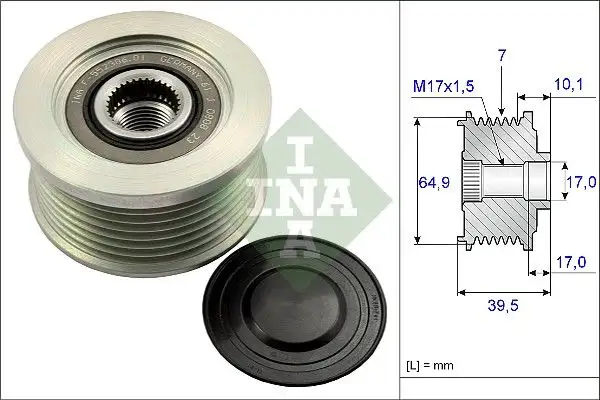 INA 535017710 Alternatör Kasnağı resmi