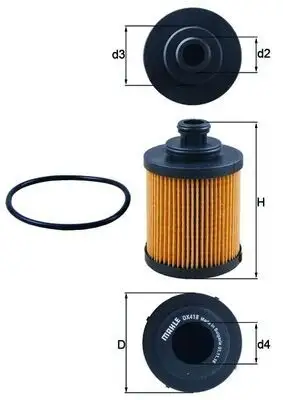 MAHLE OX418D Yağ Filtresi resmi