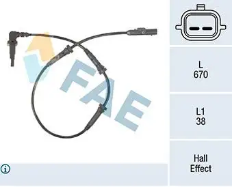 FAE 78314 ABS Hız Sensörü (Ön) 479104822R resmi