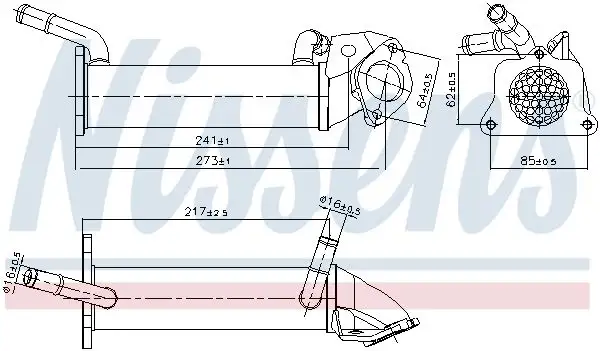 NISSENS 989401 EGR Soğutucusu resmi