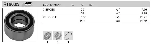 SNR XGB44001S01 Ön Aks Rulmanı resmi