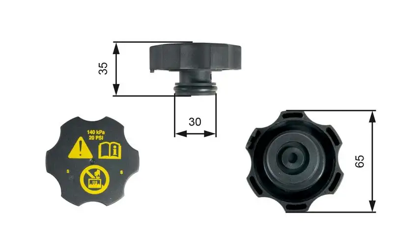 GATES RC249 Yedek Su Depo Kapağı resmi