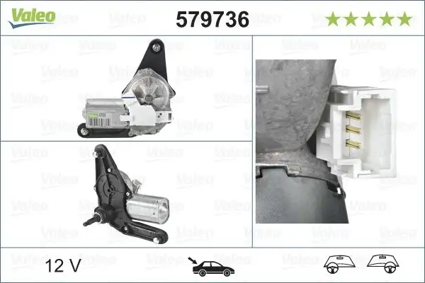 VALEO 579736 Silecek Motoru (Arka) 8200071214 resmi