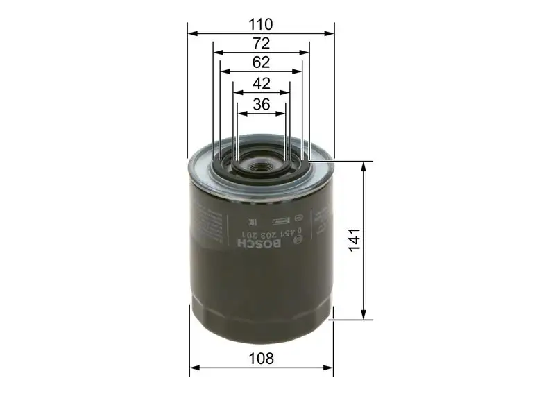 BOSCH 0451203201 Yağ Filtresi resmi