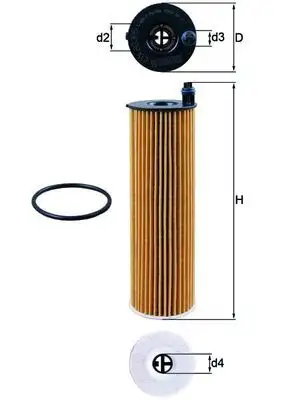 MAHLE OX823/6D Yağ Filtresi A6541840025 resmi