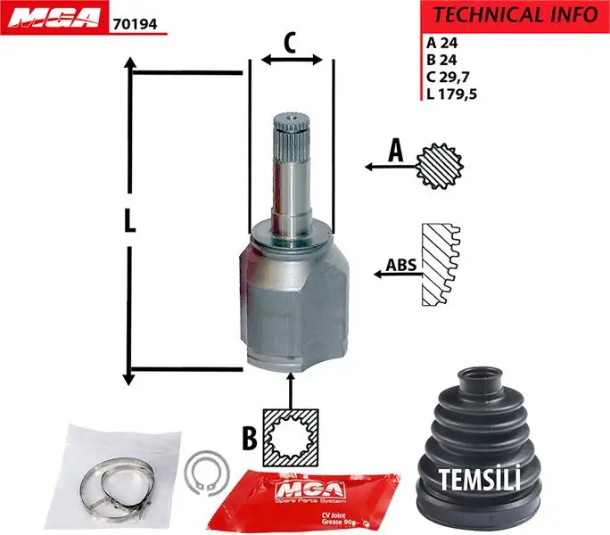 MGA 70194 Aks Kafası (Sol İç) 55207525 resmi
