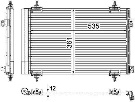MAHLE AC587000P Klima Radyatörü 9682531680 resmi
