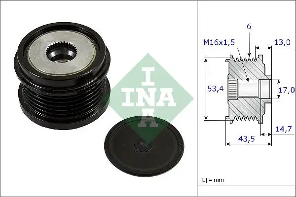 INA 535023710 Alternatör Kasnağı resmi