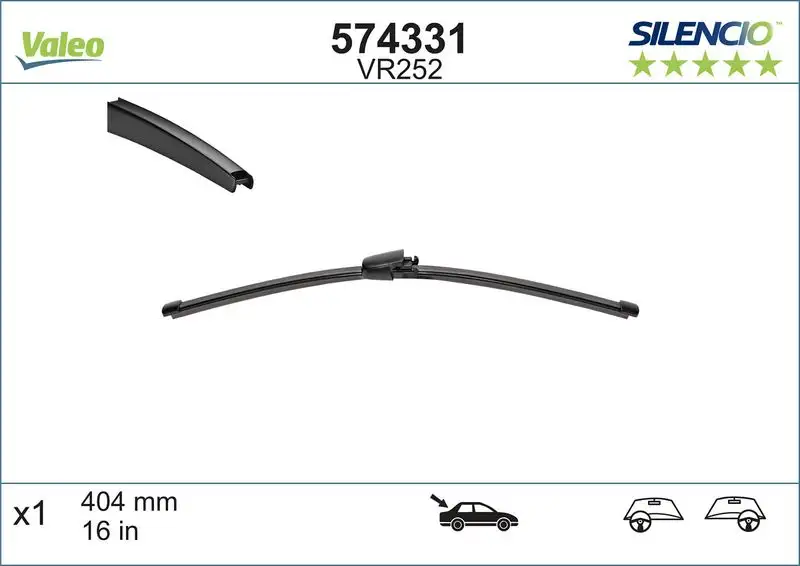VALEO 574331 Arka Silecek Süpürgesi resmi