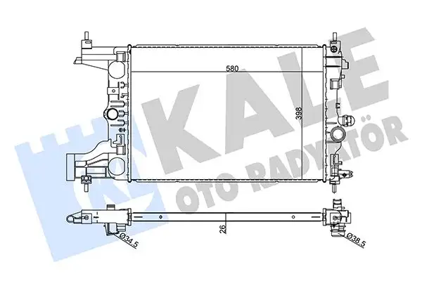 KALE 354985 Radyatör 13266755 resmi