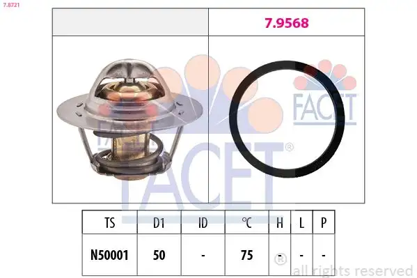 FACET 7.8721 Termostat 8200772994 resmi
