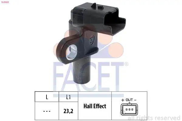 FACET 9.0332 Eksantrik Sensörü 9643579080 resmi