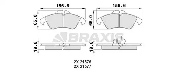 BRAXIS AA0118 Ön Fren Balatası resmi