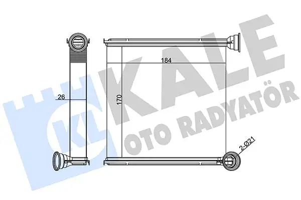 KALE 346265 Kalorifer Radyatörü 5Q0819031B resmi