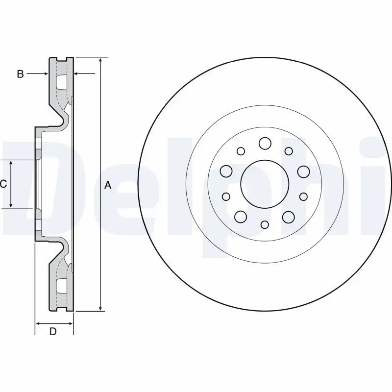 DELPHI BG4556 Ön Fren Diski resmi