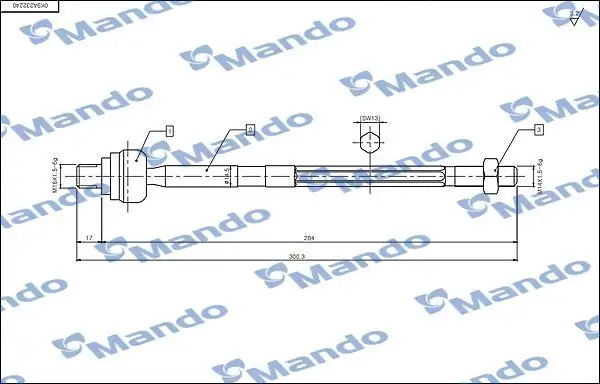 MANDO DSA020277 Rot Mili resmi