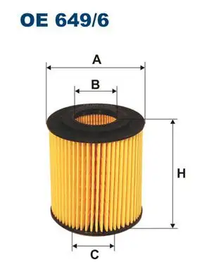 FILTRON OE649/6 Yağ Filtresi resmi