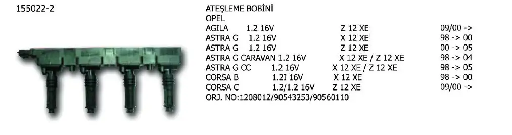 ÜNÜVAR 155022-2 Bobin resmi