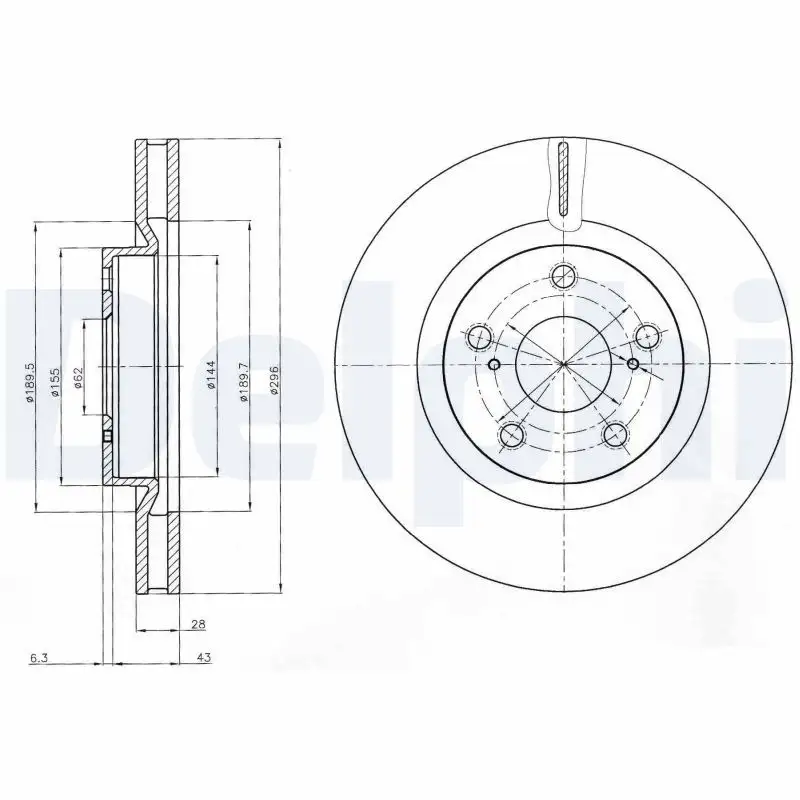 DELPHI BG4114C Ön Fren Diski resmi