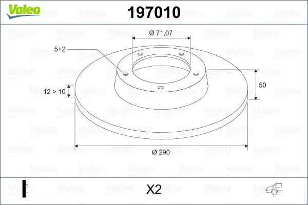 VALEO 197010 Arka Fren Diski 424914 resmi