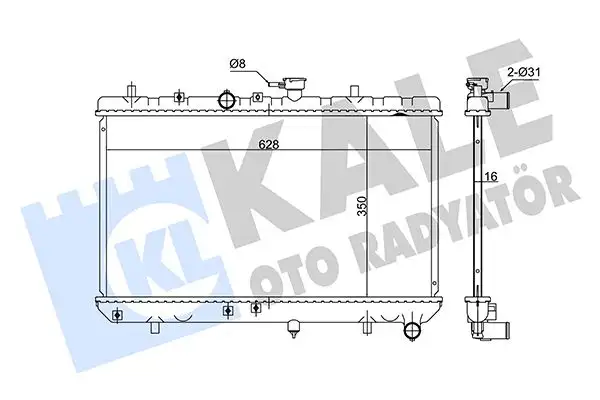 KALE 348355 Radyatör S25310FD010 resmi