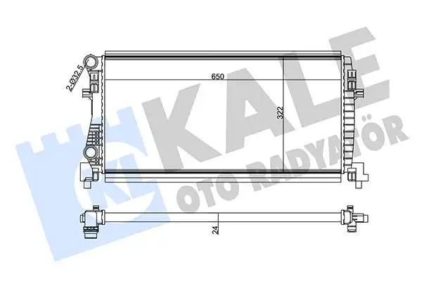 KALE 355555 Radyatör 5Q0121251EC resmi