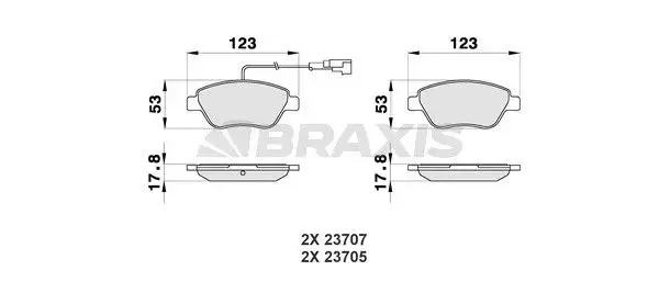 BRAXIS AB0012 Ön Fren Balatası resmi