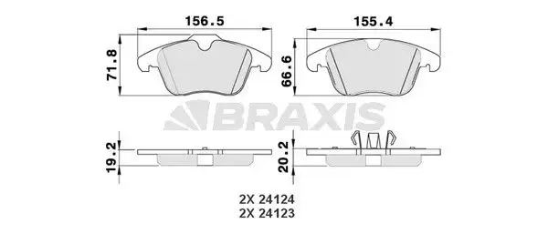 BRAXIS AA0044 Ön Fren Balatası resmi