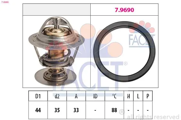 FACET 7.8685 Termostat 1338E7 resmi