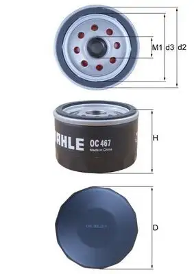 MAHLE OC467 Yağ Filtresi resmi