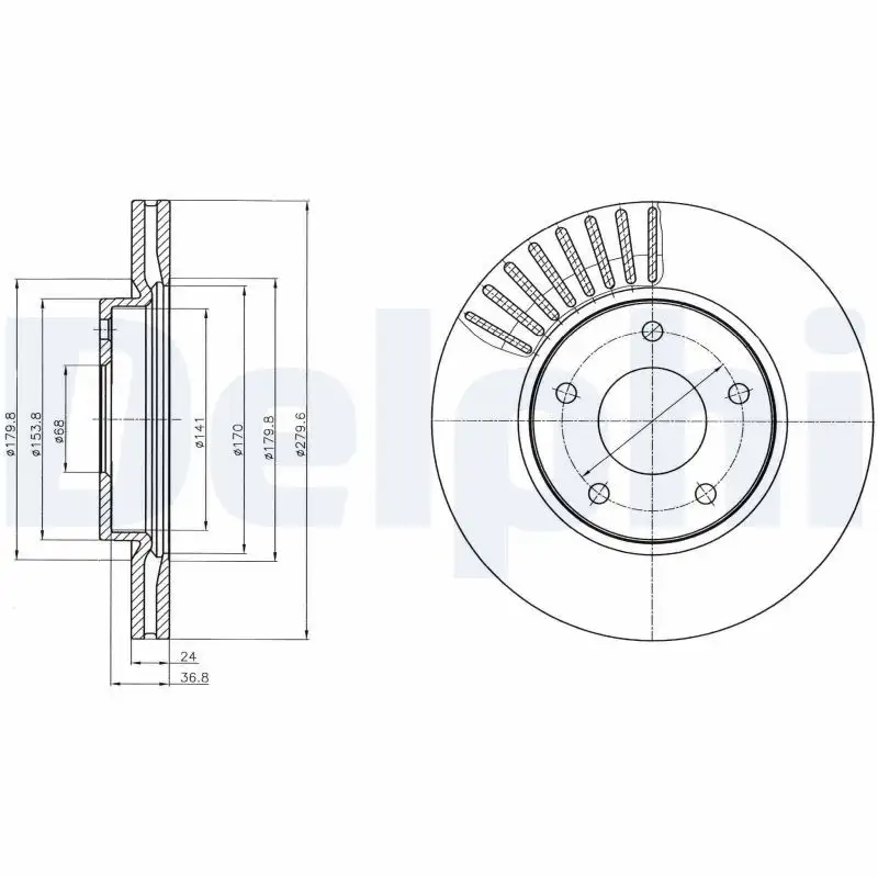 DELPHI BG4282C Ön Fren Diski resmi